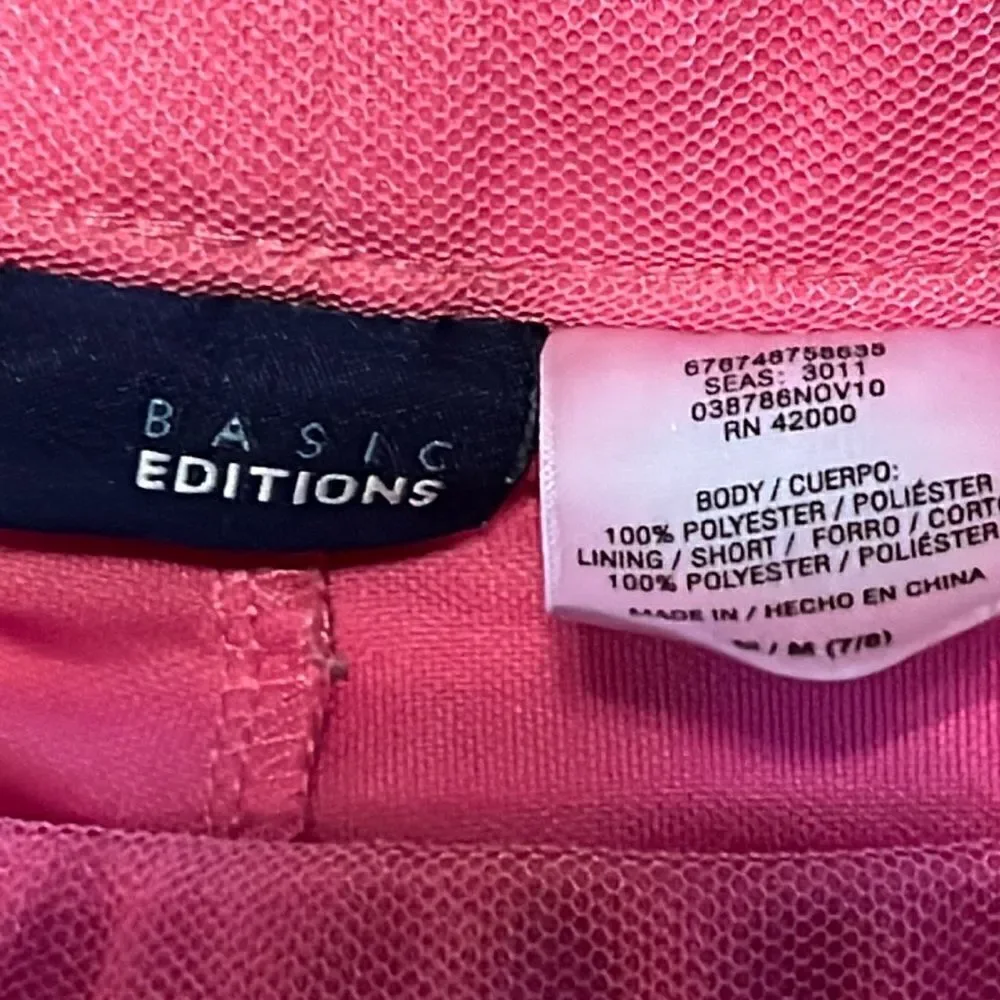 Basic Editions Mixed Set of 2 Skorts-  Size XS (Floral)(4/5) Pink (7/8)